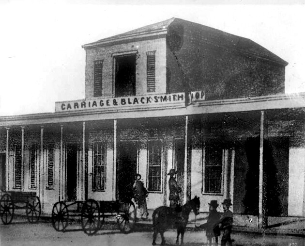 Goller's carriage and blacksmith, 1857.