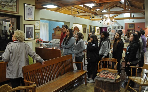 Students tour the El Monte Museum