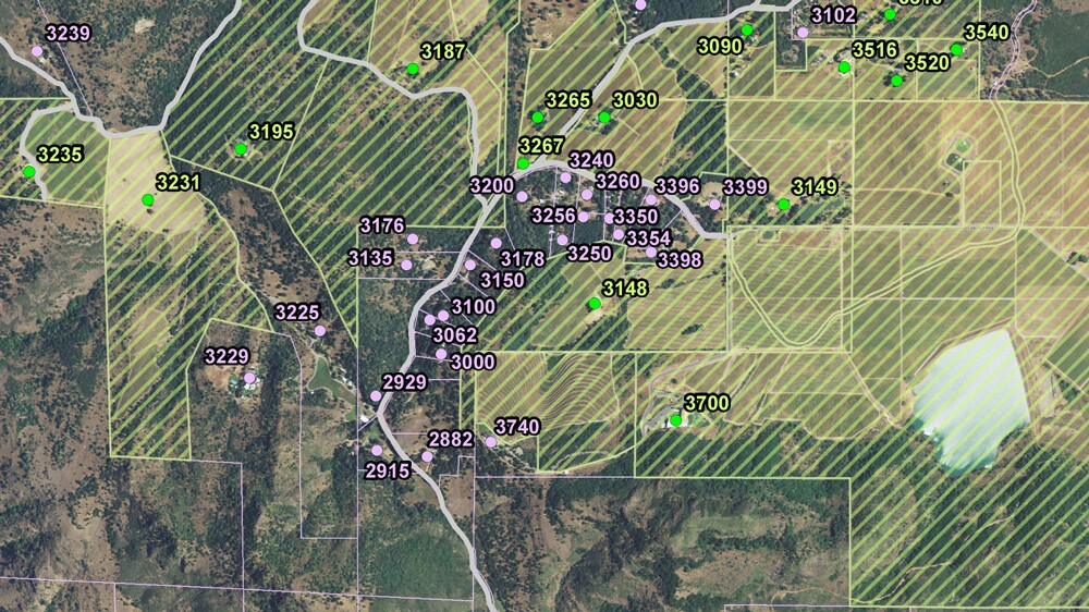 Parcel map of upper Soda Canyon Road | Map: Amber Manfree
