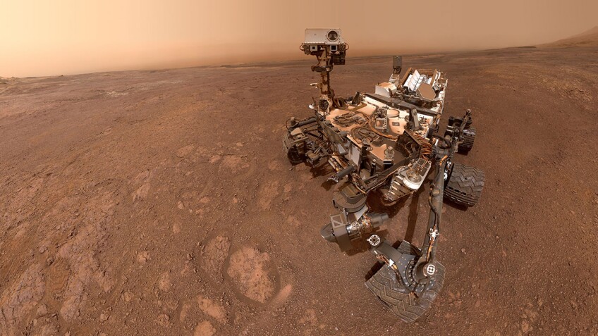 A selfie taken by NASA's Curiosity Mars rover on Sol 2291 (January 15, 2019) at the "Rock Hall" drill site, on Vera Rubin Ridge. | NASA/JPL-Caltech