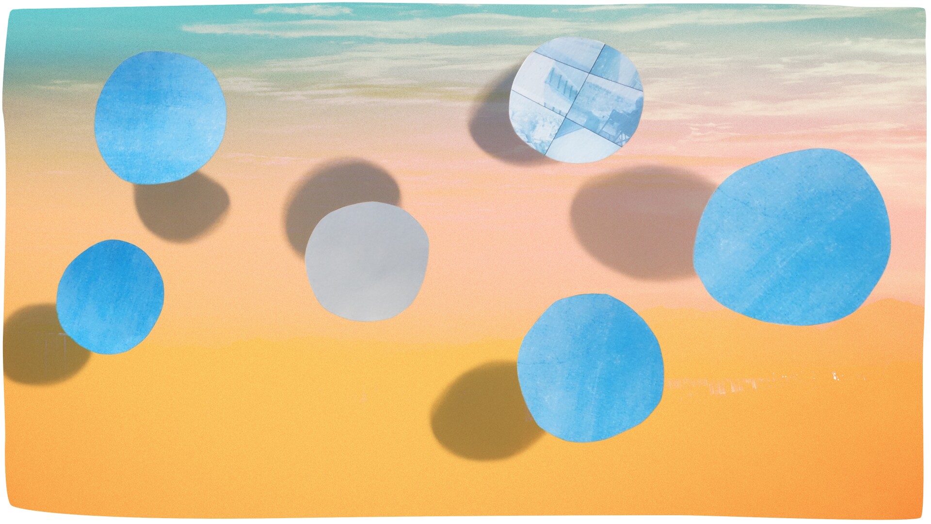 Dots on a background of a sky