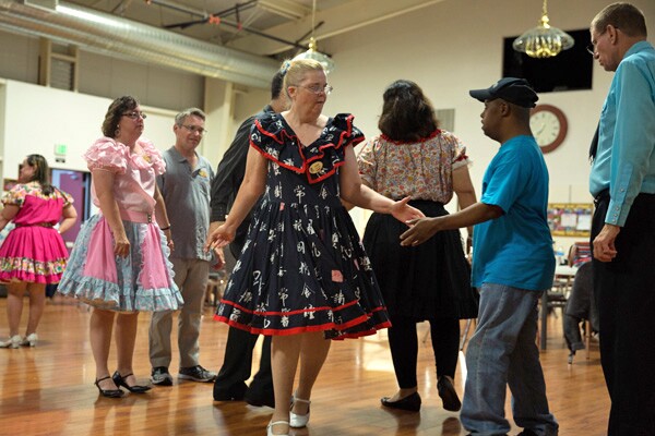 Foot Stompers have been dancing at the Prince of Peace Lutheran Church hall in Covina, CA for over 20 years. Photo by Sean Nobles.