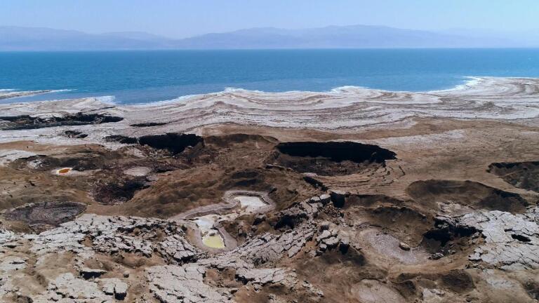 Scientists Use Drones to Track Dead Sea Sinkholes