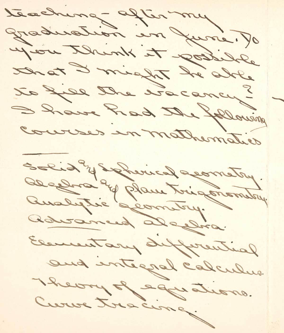 Letter to F.H. Seares of Mt. Wilson observatory from Ruth Barnett p2 | Image courtesy of the Observatories of the Carnegie Institution for Science Collection at the Huntington Library, San Marino, California