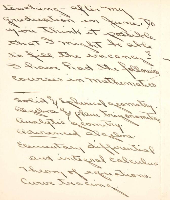 Letter to F.H. Seares of Mt. Wilson observatory from Ruth Barnett p2 | Image courtesy of the Observatories of the Carnegie Institution for Science Collection at the Huntington Library, San Marino, California