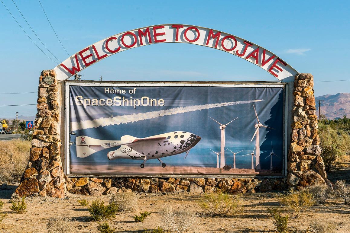 Upon entering the town of Mojave, CA (pop. 4,238) via State Route 14 motorists encounter this welcoming sign. | Kim Stringfellow