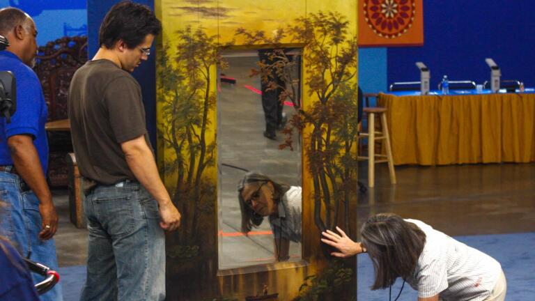 Appraisal: Aesthetic Movement Painted Pier Mirror, ca. 1900