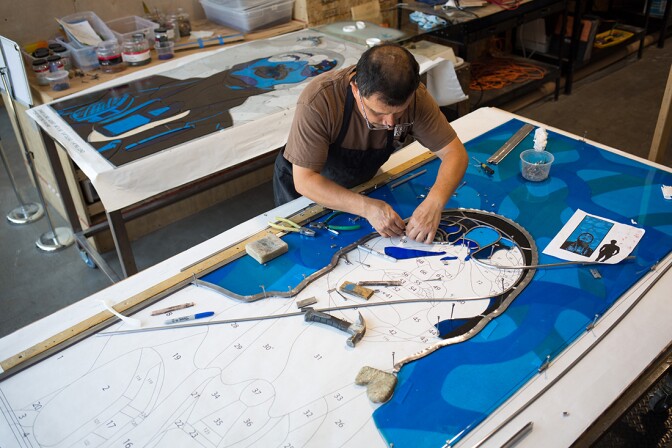 Process of creating a David Flores piece | Courtesy of Judson Studios