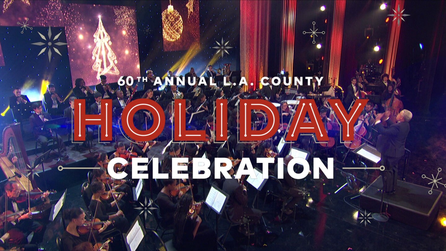 Title card for "The 60th Annual L.A. County Holiday Celebration."
