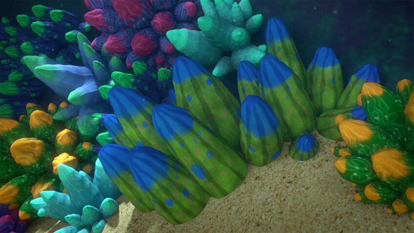 Colorful cartoon coral