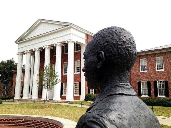 The statue of James Meredith at the University of Mississippi.