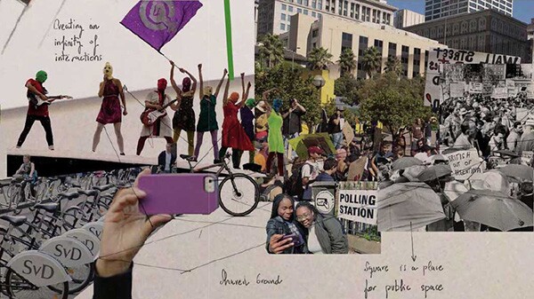 More than actual designs, the four finalists have attempted to project a vision and attitude for the renewed Pershing Square. Image: wHY with Civitas.