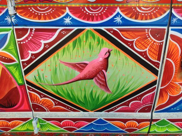 Close up of one painting on Haider Ali's van. | Photo: Liz Ohanesian
