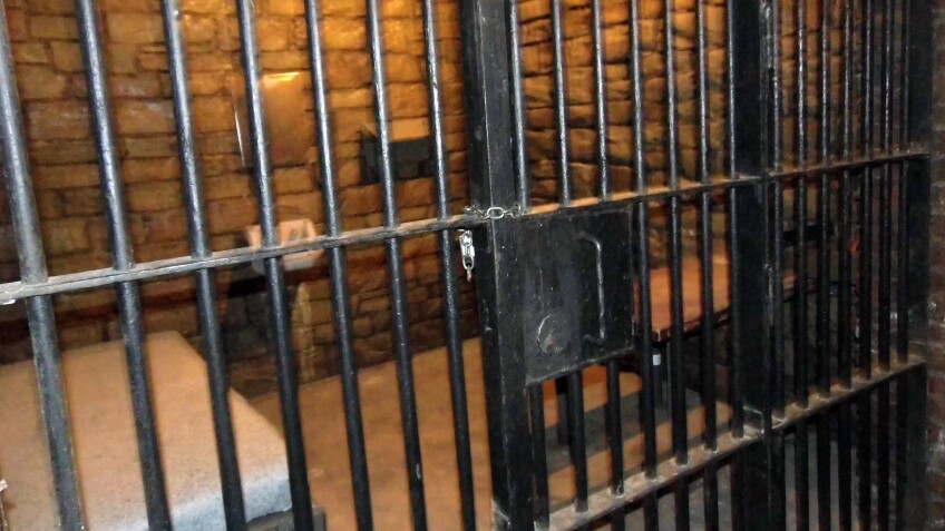 A jail cell at the Hollywood Museum Dungeon of Doom