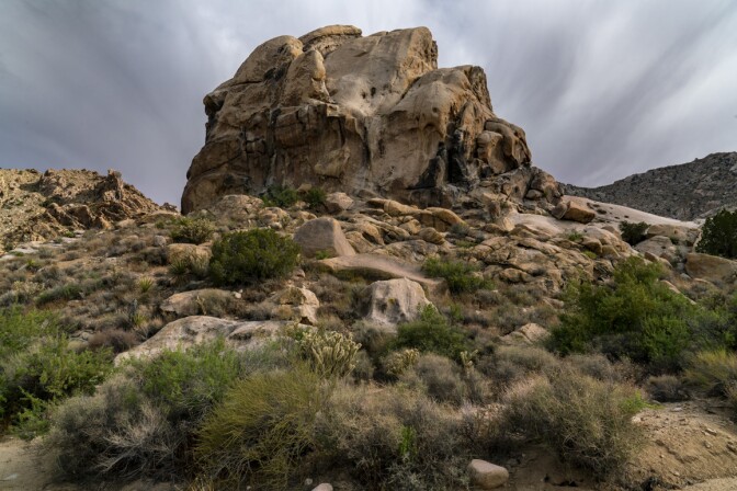 Painted Rock in the Old Woman Mountains Preserve is a significant Native American cultural site administered Native American Land Conservancy. Photo: Kim Stringfellow.