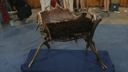 Appraisal: Moose & Elk Chair & Woolies