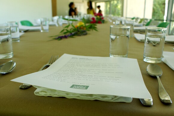 Artists+Institutions Summer Salon Series, 2012. Table setting by Notch. Photo Courtesy Mak Center