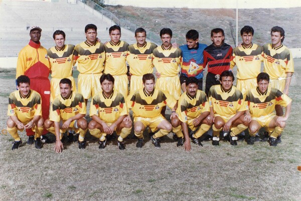 Top row, second from the left, Juan is pictured with the second division Mexican team Inter-Tijuana