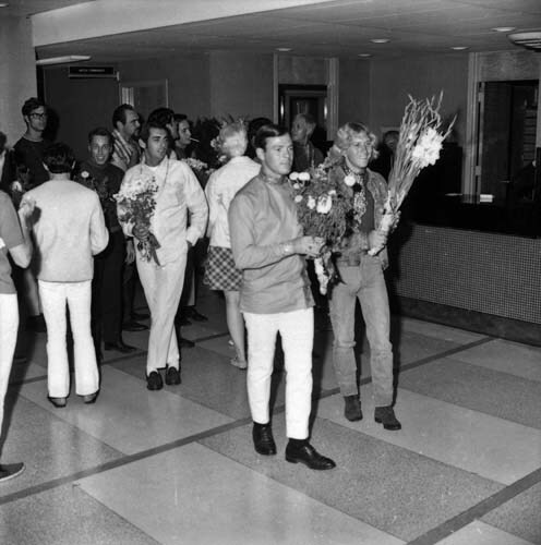 The "Flower power militia" at the LAPD station