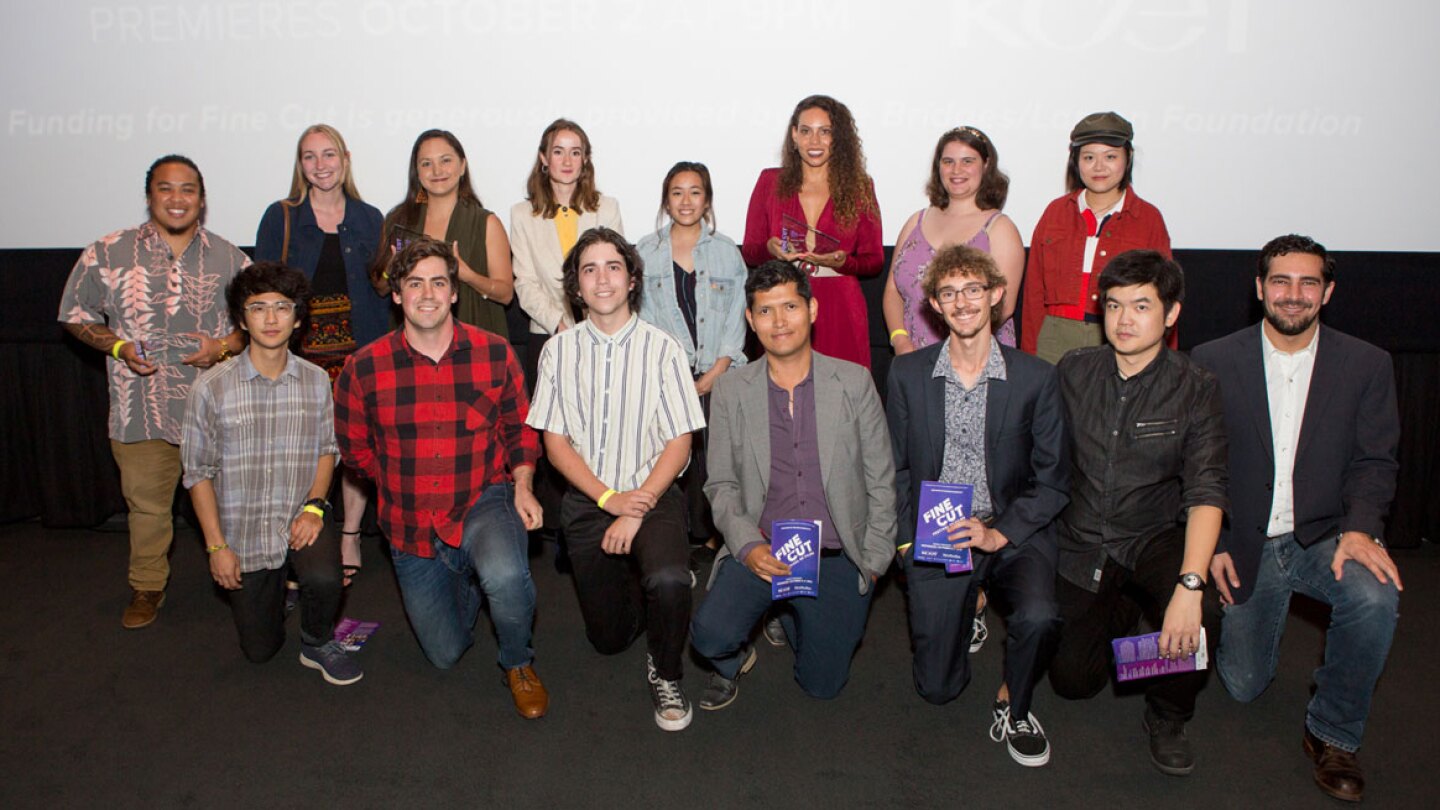 Student filmmaker semi-finalists at KCET’s FINE CUT Festival of Films at the Landmark Theatre on September 26, 2019.