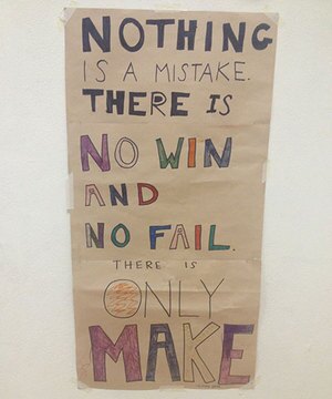 Posters like this one remind the girls of DIY Girls' mission