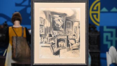 Appraisal: Everett Shinn Charcoal & Ink Wash on Paper