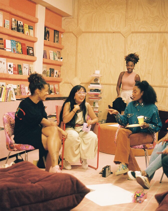 People mingle at the Reparations Club. | Cara Elise Taylor