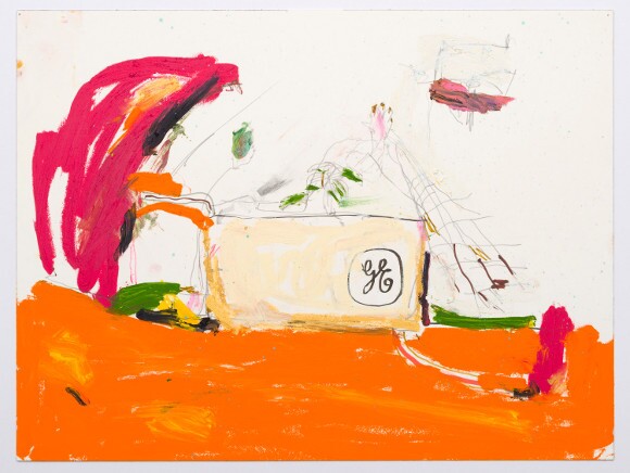 Marc Horowitz, "Hopeless," 2014. Oil stick on arches cold pressed oil paper. 16 x 12 inches.