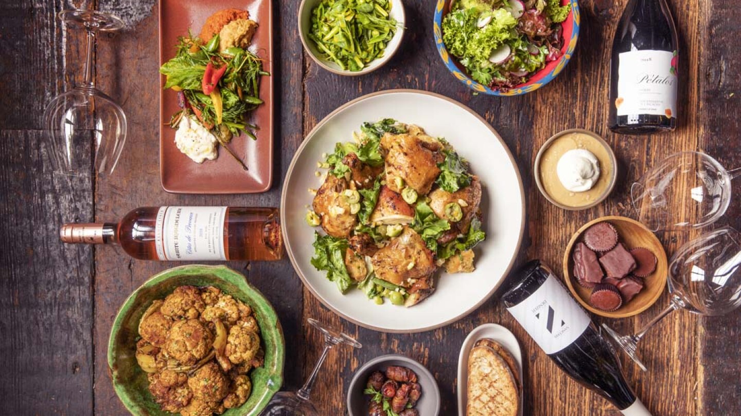 Some food and wine options from a.o.c.| Anne Fishbein