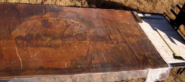 Einar Petersen mural in present condition