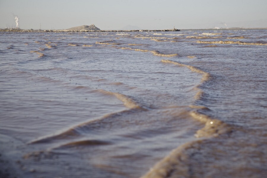 "Waves Off Red Hill Marina." Salton Sea, CA. 2014. | Photo: Osceola Refetoff.