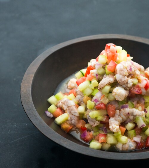 Ceviche de camaron from Mariscos Chente's | Staci Valentine