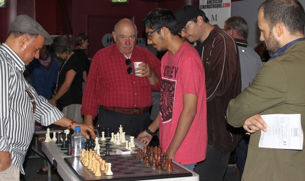 Members of the LA Chess Club and Metro Chess LA before the screening