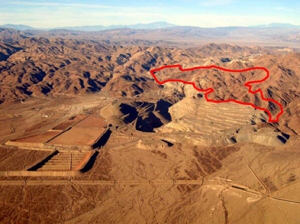 Outlined in red, the site of where the garbage dump is proposed | Photo by Howard Gross/NPCA