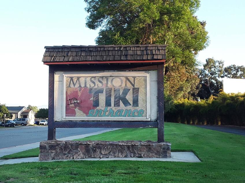 Entrance to the Mission Tiki Drive-In | Sandi Hemmerlein