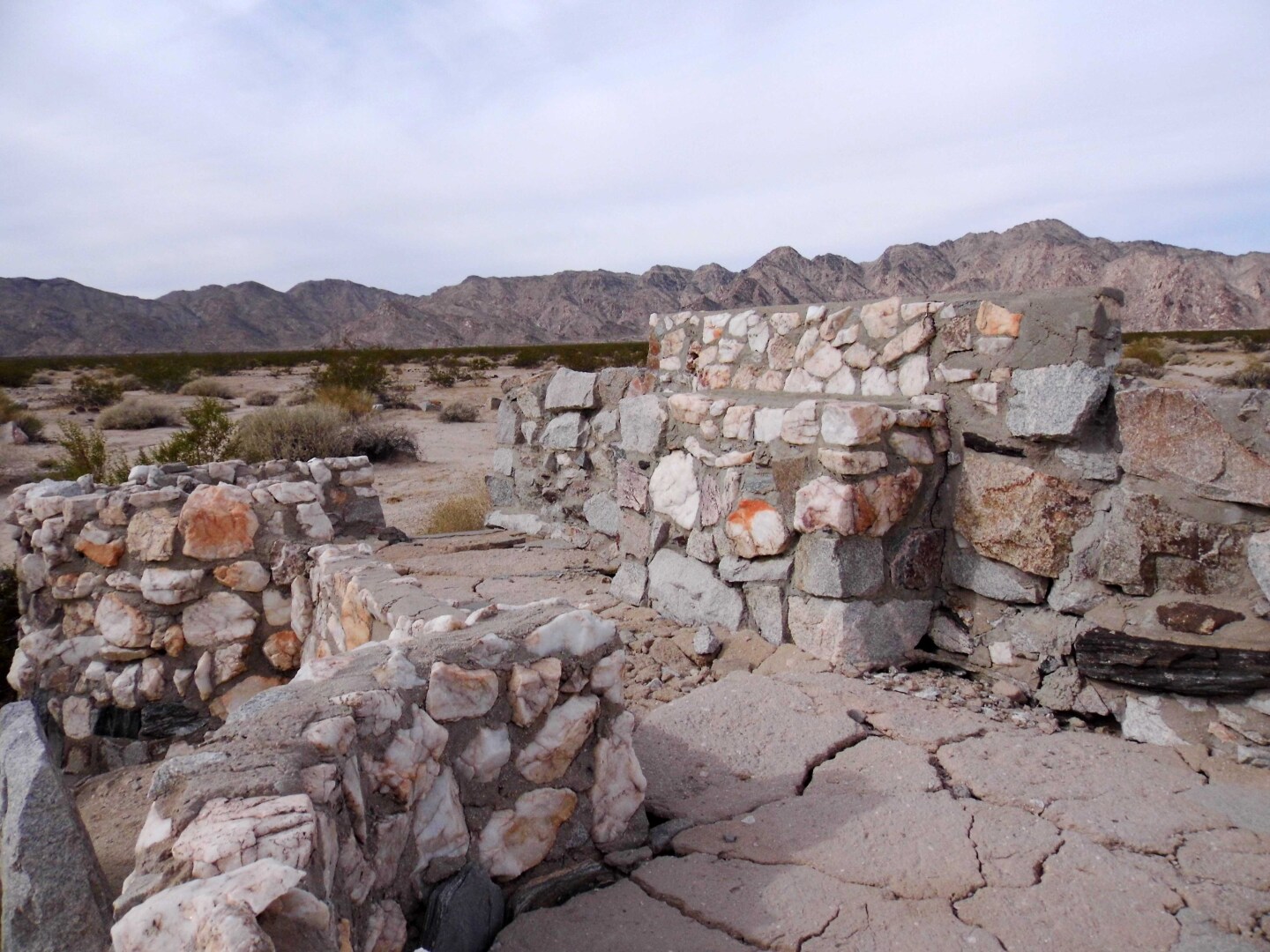 A Protestant altar at Camp Iron Mountain in the Mojave Trails National Monument.