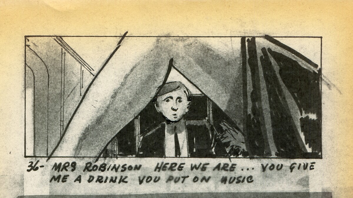 The Graduate storyboard image | Courtesy of Adama Films/ Zeitgeist Films