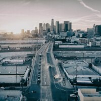 Aerial view of Los Angeles