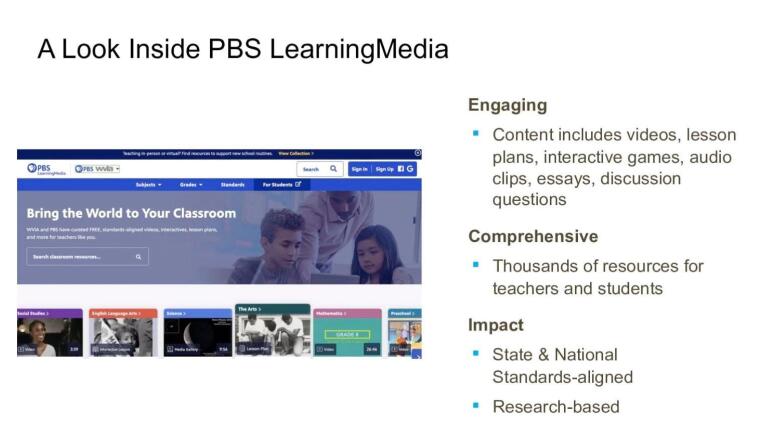 A Tour of PBS Learning Media Resources