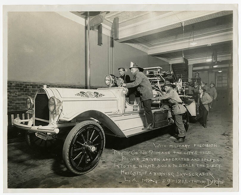 Los Angeles Fire Department photographs, 1912-1915, courtesy California Historical Society, PC19_06.