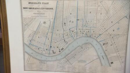 Appraisal: 1845 New Orleans Folding Map