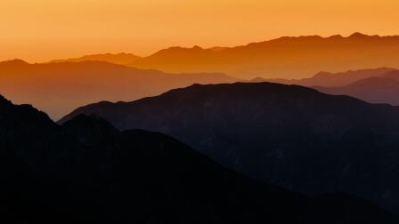 SUNSET OVER ANGELES NATIONAL FOREST