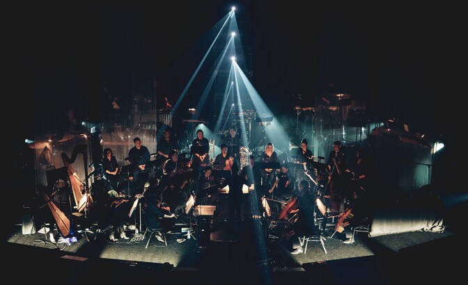 Echo Society's "V" performed at the Theatre at Ace Hotel on August 31. Full ensemble directed by Joe Trapanese.