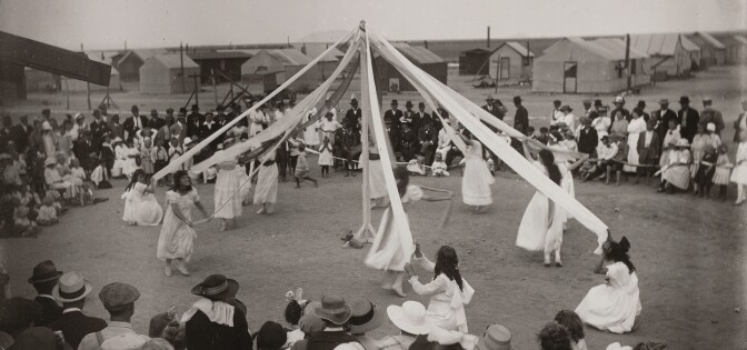 Maypole Festivities in Llano del Rio | Paul Kagan Utopian Communities Collection/Yale Beinecke Library