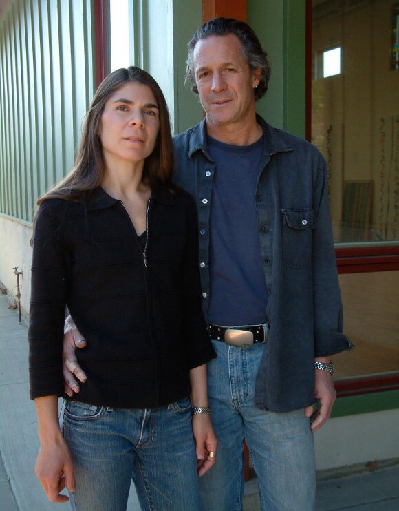 Portrait of Gary Lang and Ruth Pastine in front of their studios. | Photo: Christy Sisneros.