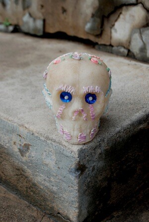 Sugar skull from Alex Espinoza. | Photo: Olivia Childers