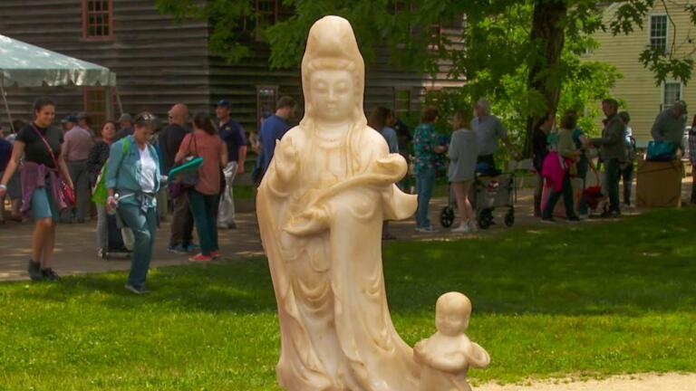 Appraisal: Chinese Qing Dynasty Marble Guanyin, ca. 1880