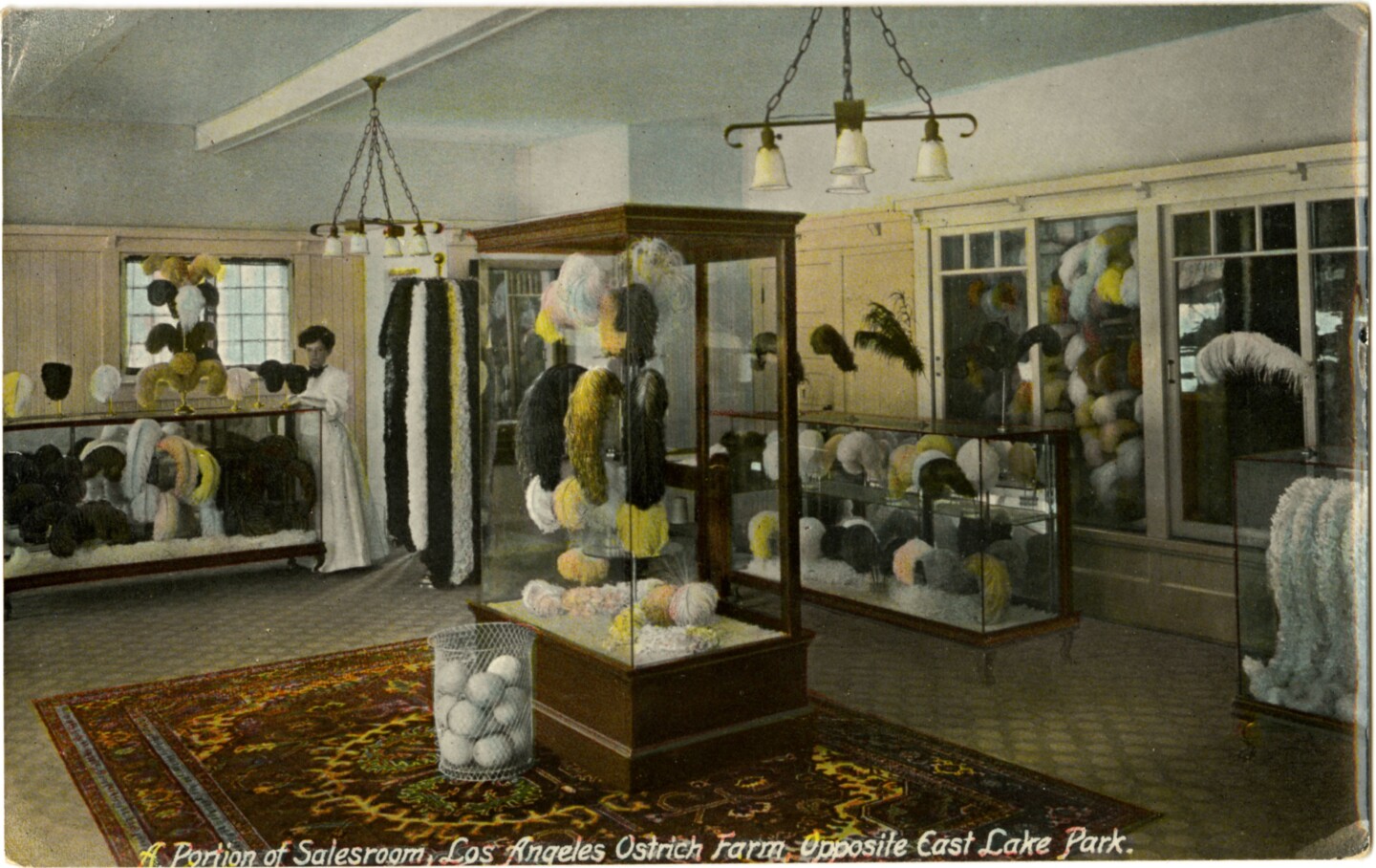 Gift shop receipts augmented the farms' admission fees. Circa 1910 postcard courtesy of the Werner Von Boltenstern Postcard Collection, Department of Archives and Special Collections, William H. Hannon Library, Loyola Marymount University.
