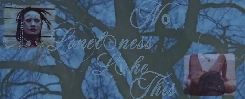 Film Screening: "No Loneliness Like This", artistic image of tree branches criss-crossing under the title" no loneliness like this" 