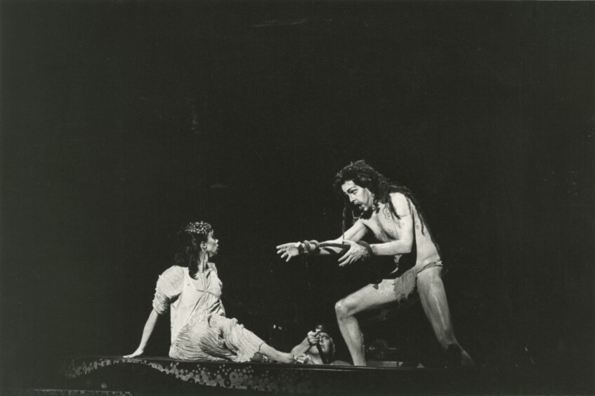 Maria Ewing as Salome and Michael Devlin as Jochanaan in LA Opera's 1986 production of "Salome" | Frederic Ohringer
